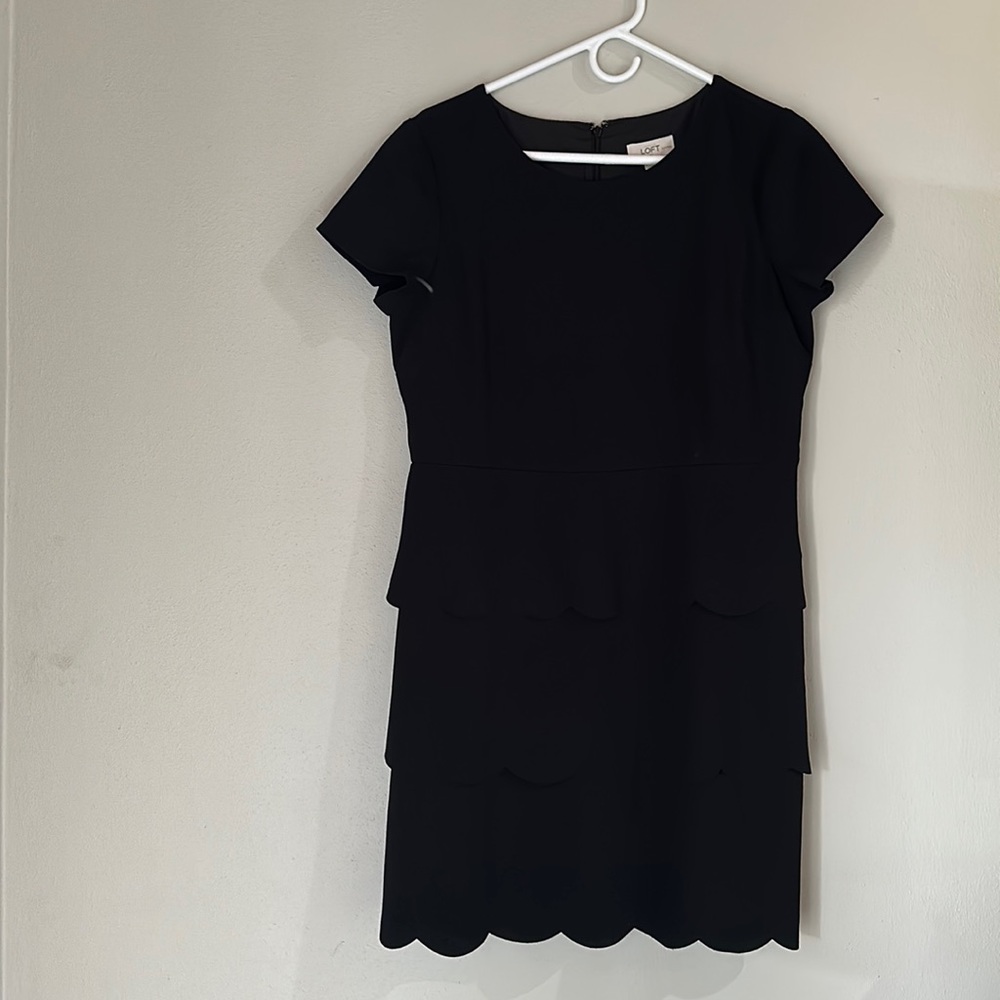 Beautiful Scallop Black Dress